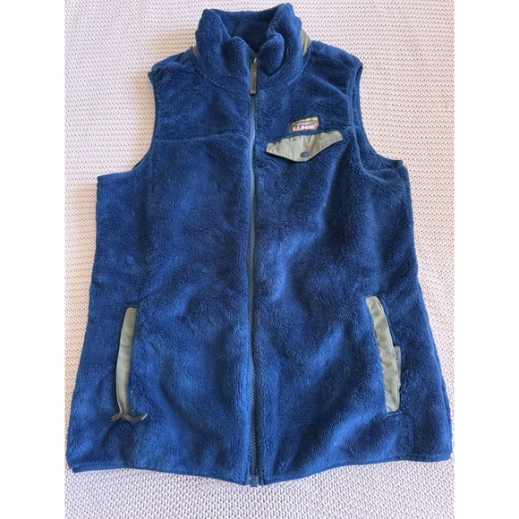 L.L. Bean Jackets & Blazers - LL BEAN MOUNTAIN PILE FLEECE VEST Women SZ Small GREEN/ BLUE